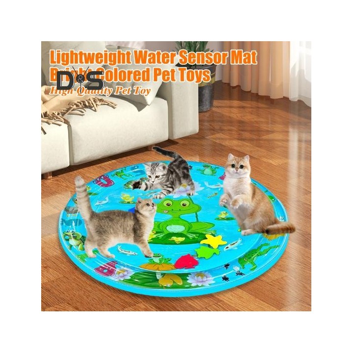 Katzenspielmatte, verdickter Wassersensor, Haustierspielmatte, Wassersensor-Kühlmatte, Spielzeug, interaktives Haustier-Wasse