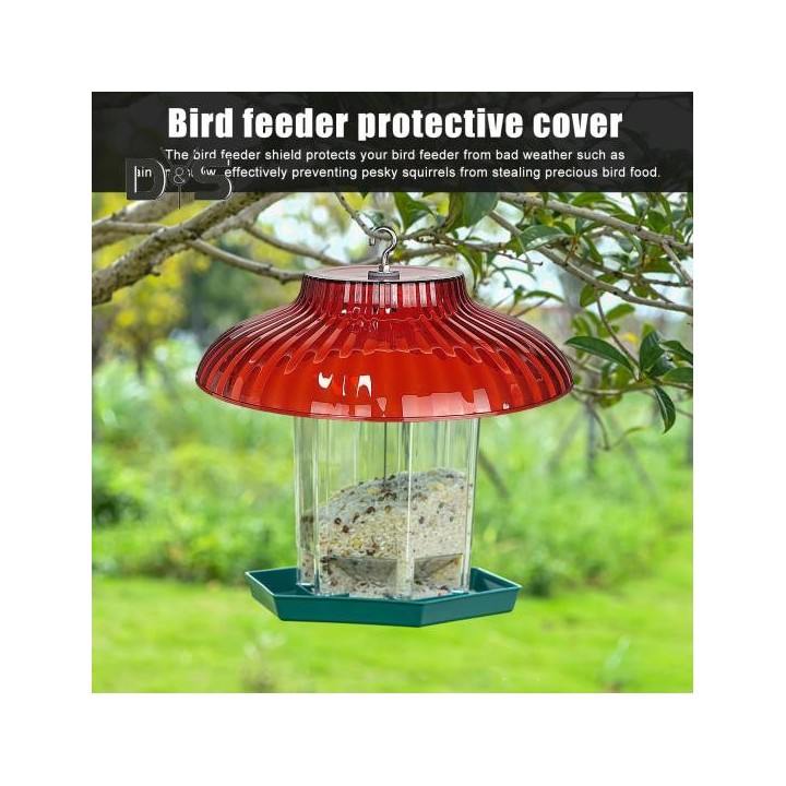 Kunststoff-Schutzkuppelabdeckung zum Aufhängen von Vogelfutterspendern, wetterfest, Kolibri-Futterspender, Regenschutz, Eichh