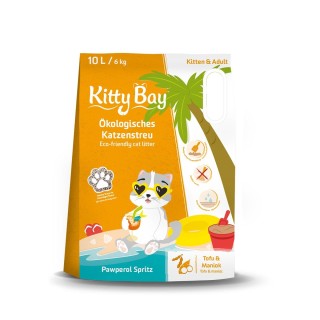 Kitty Bay Ökologische Katzenstreu - Pawperol - Tofu und Maniok 10L