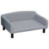 PawHut Hundesofa stilvolles Haustiersofa mit Bezug & Holzbeinen 82x54x36cm für kleine Hunde und Katzen   Aosom.de