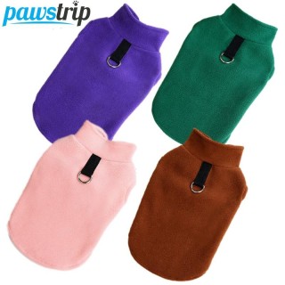 Haustier-Hundejacke mit D-Ring, weiche Fleece-Hundekleidung für kleine Hunde, Chihuahua, französische Bulldogge, Mops, Mantel