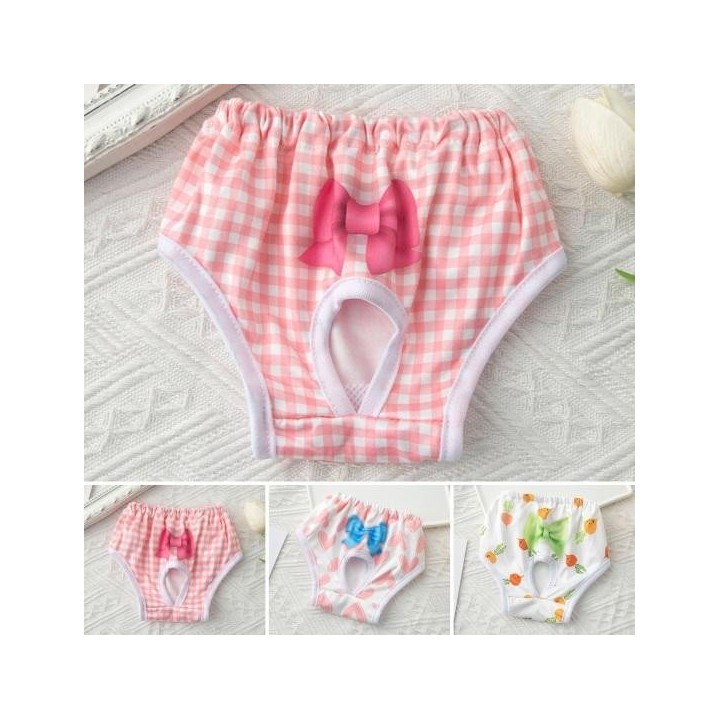 Hosen Bequeme saugfähige Hundewindeln verhindern Unordnung Atmungsaktive Hundekleidung mit Schleife Elastizitätshosen S rosa