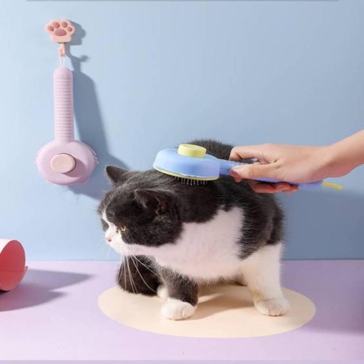Nadelbürste zur Fellpflege von Haustieren, magischer Massagekamm, Haarentferner, allgemeines Haustierzubehör mit süßem Design