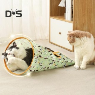 Katzentunnelspielzeug, faltbare Katzentunneltasche für interaktives Spielen im Innenbereich, Peekaboo, multifunktionales, fle