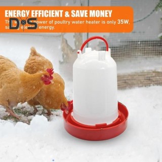 3 Gallonen beheizte Hühnertränke, 110 V, 100 W, automatisch beheizte Geflügeltränke, Winter-Geflügelbrunnenheizung für Hühner