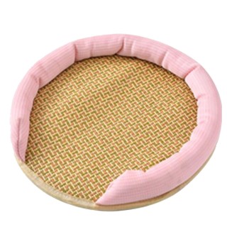 Haustier Kühlmatte Sommer Wasserdicht Atmungsaktiv Weich Bequem Handgewebte Katze Kühles Rattan Pad für M(59cm / 23.2in Long)