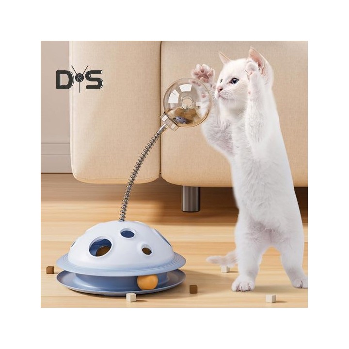 Interaktiver Leckerli-Spender für Katzen, Spielzeug, auslaufender Futterball, Futterspender für Haustiere, Spielzeug, Puzzle,