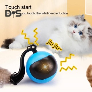 Interaktives Katzenspielzeug, wiederaufladbarer automatischer Katzenspielzeugball mit Fernbedienung, bewegungsaktivierter, se