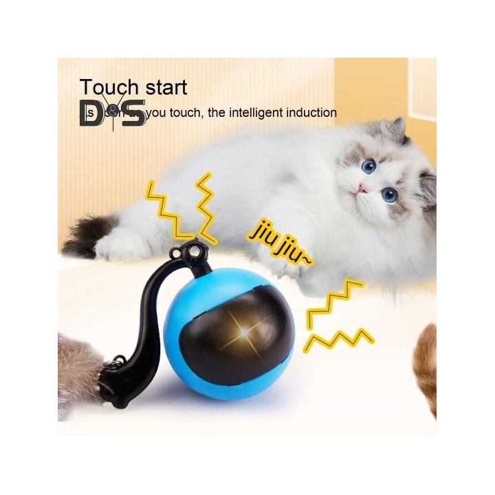 Interaktives Katzenspielzeug, wiederaufladbarer automatischer Katzenspielzeugball mit Fernbedienung, bewegungsaktivierter, se