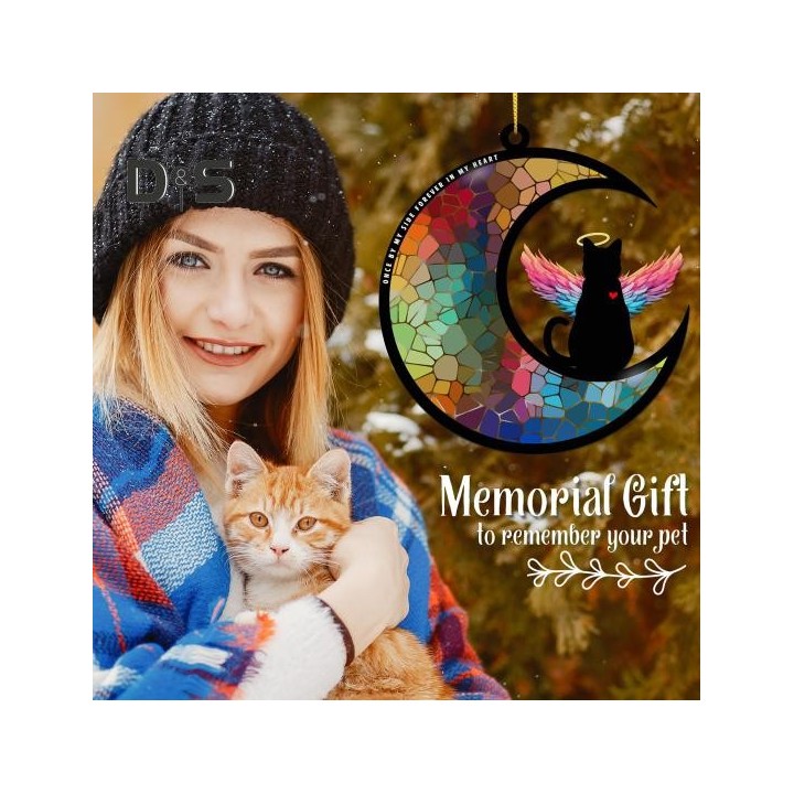 Sonnenfänger zum Gedenken an Haustiere, personalisierter Anhänger zum Gedenken an Haustiere, Dekoration, Sonnenfänger zum Auf