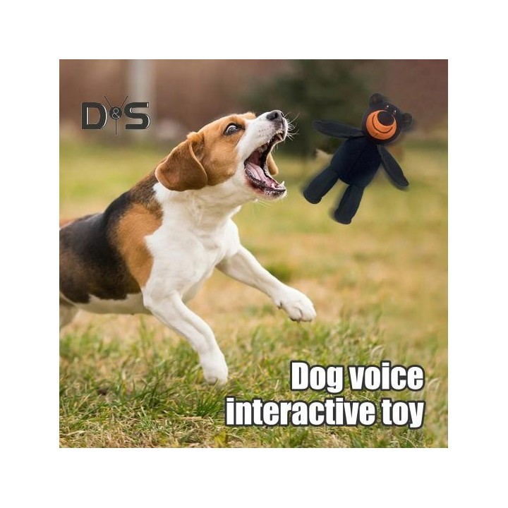 1/2 Stück unzerstörbares Bären-Hundespielzeug, interaktives quietschendes Plüschbären-Spielzeug, Welpen, unzerbrechliches Kau