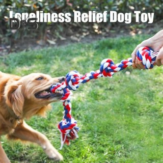 5-Knoten-Hundeseilspielzeug, robustes Kauseilspielzeug für Hunde, für aggressive Kauer, interaktives Baumwollseil zum Ziehen