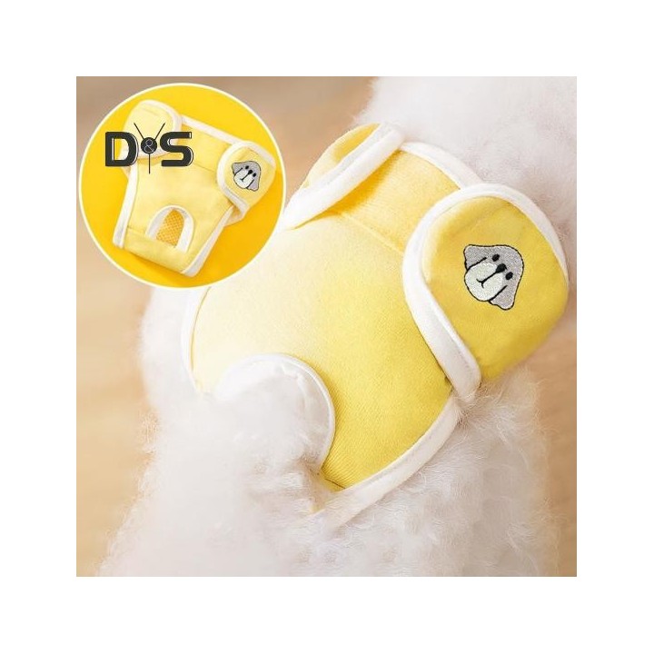 Menstruationshosen für Haustiere, physiologische Shorts für Hündinnen, atmungsaktive Hygienehöschen aus Baumwolle, Cartoon-Mu