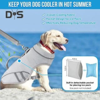 Kühlweste für Hunde, schnelle Kühltechnologie, Haustierkleidung mit reflektierenden Streifen, Sommer-UV-Schutz, Kühljacke für