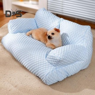 Kühlendes Haustier-Sofabett, Sommerkühlbett, Schlafsofa, weiches, bequemes Nest mit Baumwollfüllung für kleine, mittelgroße u