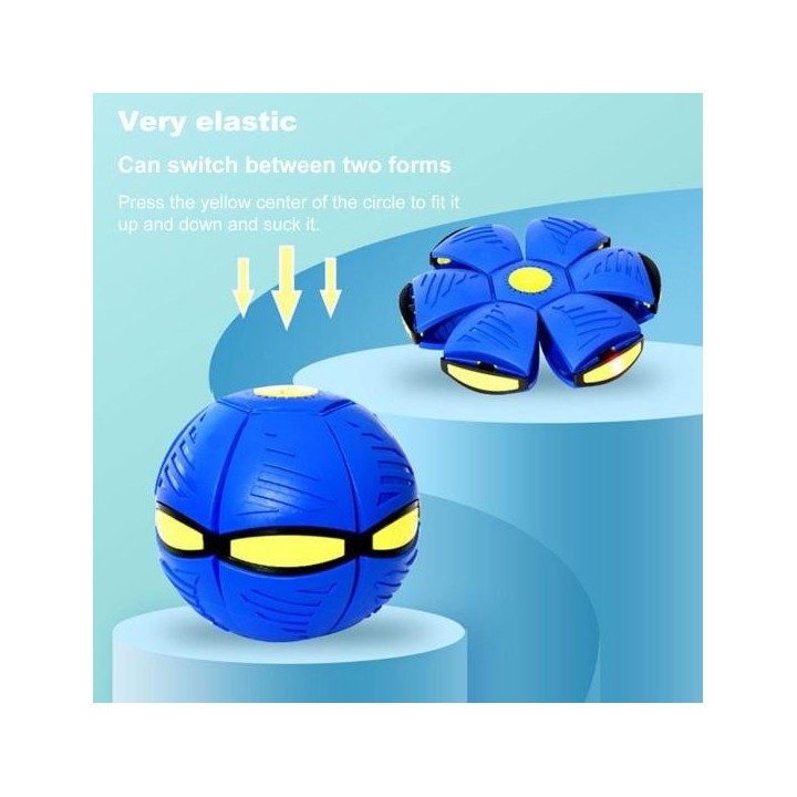 Doggy Disc Ball mit Lichtern, interaktives Hundespielzeug für große Hunde, magischer fliegender Untertassenball, tragbares Ha