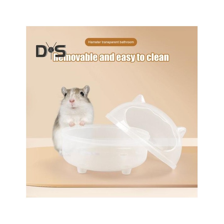 Hamsterbadezimmer, transparente Hamsterbadewanne, Hamstersandbadbehälter, Kleintiere, Sandkasten, Staubbadewanne, Hamsterbett
