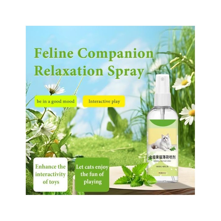 60 ml Katzenminzenspray, natürlicher Katzenminzennebelspray zur Stresslinderung für Kätzchen, attraktive Katzenminzen-Sprühfl