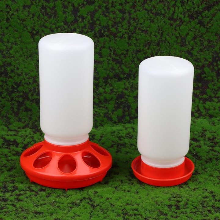 Verdickter Geflügel-Futter- und Trinker, Wasser-Lebensmittelspender, automatischer Hühner-/Vögel-/Küken-Tränke, Fütterungseim