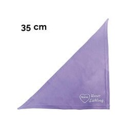 Schecker - Besticktes Halstuch, Unser Liebling mit Herz + Name [35cm - Flieder]