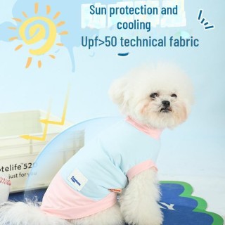 Atmungsaktive Sommer-Sonnenschutzweste für kleine Hunde – Shiba Inu, Teddy, Bichon. XS: Chest 34cm