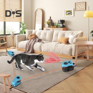 Laufband-Spielzeug für Katzen mit Federn, automatische Steuerung/Fernbedienung, DIY, simuliertes Katzen-/Maus-Jagdspielzeug,