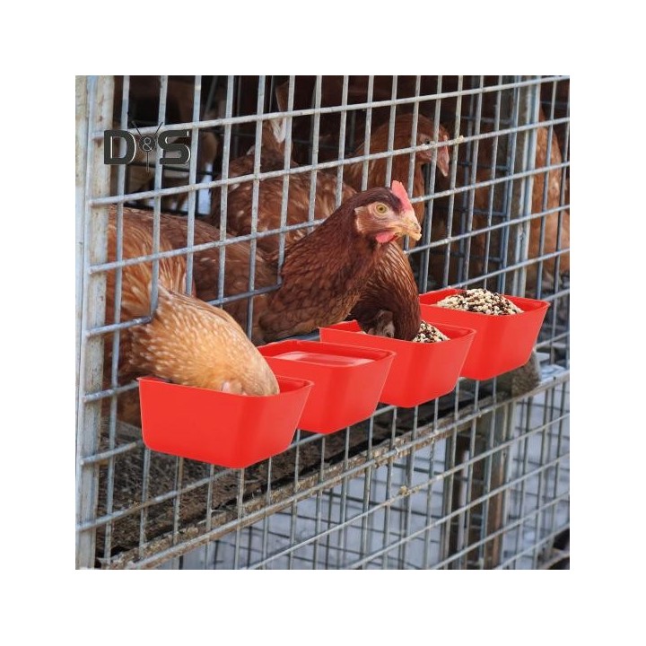 5 Stück Hühnerkäfig-Näpfe, Vogel-Hängefutterspender, Geflügel-Wassernäpfe mit Haken, Futternäpfe für Hasen, Tauben, Kleintier