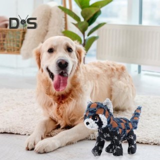 Interaktives Hundespielzeug aus Plüsch, unzerstörbares, robustes Kauspielzeug für Hunde mit aggressivem Kauverhalten, quietsc