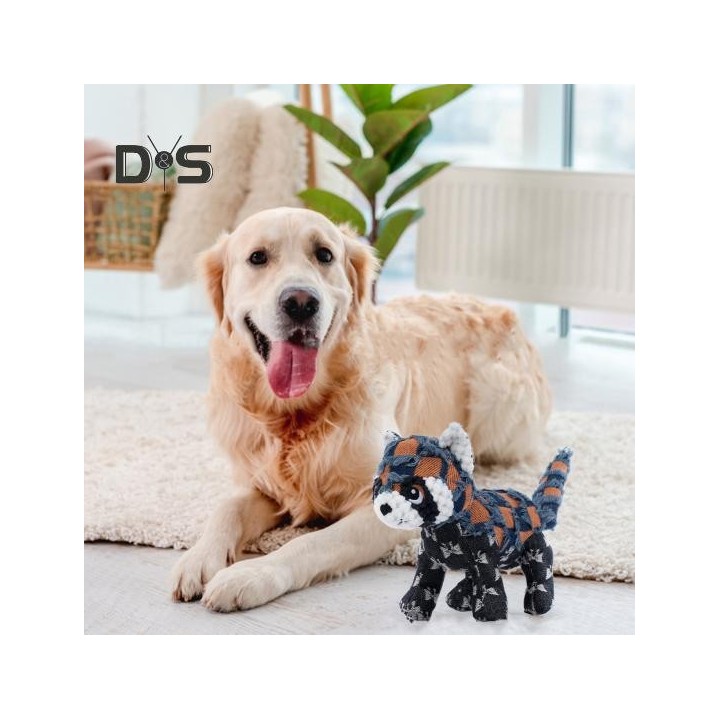 Interaktives Hundespielzeug aus Plüsch, unzerstörbares, robustes Kauspielzeug für Hunde mit aggressivem Kauverhalten, quietsc