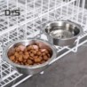 2 Stück Zwinger-Hundefutternäpfe aus Edelstahl für Hundekisten, Wassernapf, Futterspender für Hunde, Futterhalter für Welpenk