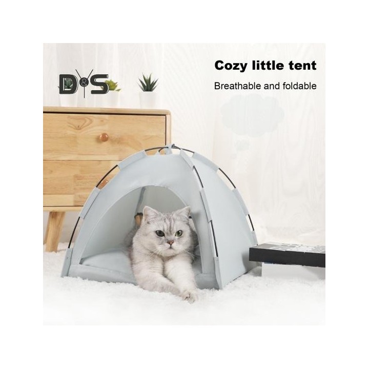Haustier-Zeltbett mit Baldachin, tragbares Katzenbett, erhöhtes Haustierbett, atmungsaktives, weiches Katzenzeltnest für drin