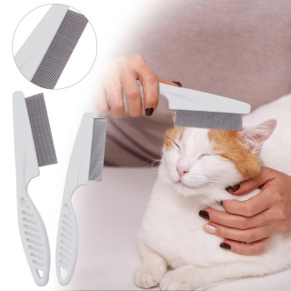 Flohkamm, multifunktionaler Haarkamm, zur Entfernung von Flöhen und Tränenflecken, Flohkamm für Hunde, Entfilzungskamm, feine