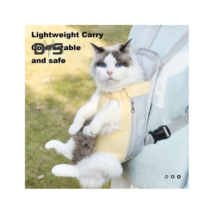 Hunde-Fronttrage-Rucksack, Katzen-Netz-Reisetasche, verstellbare Haustier-Outdoor-Schultergrifftasche für Wandern, Camping, R