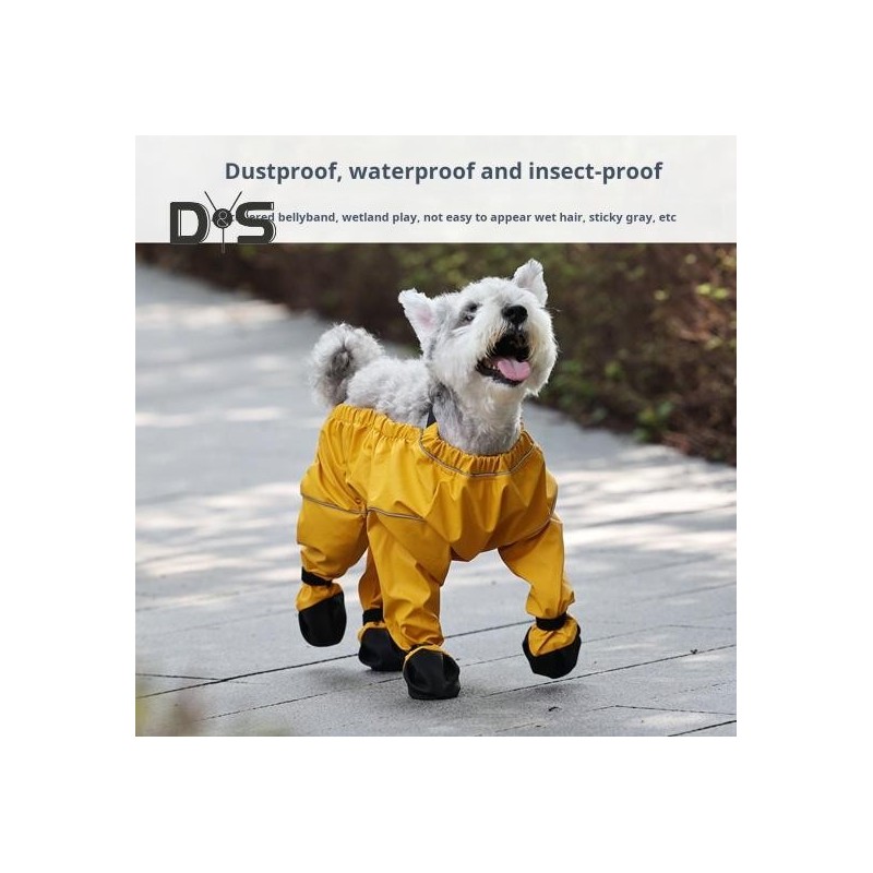 Hundestiefeletten mit Hosenträgern und rutschfester Sohle, wasserdicht, maschinenwaschbar, verstellbare Passform, Stiefel mit