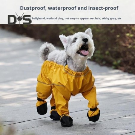 Hundestiefeletten mit Hosenträgern und rutschfester Sohle, wasserdicht, maschinenwaschbar, verstellbare Passform, Stiefel mit