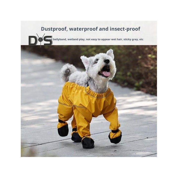 Hundestiefeletten mit Hosenträgern und rutschfester Sohle, wasserdicht, maschinenwaschbar, verstellbare Passform, Stiefel mit