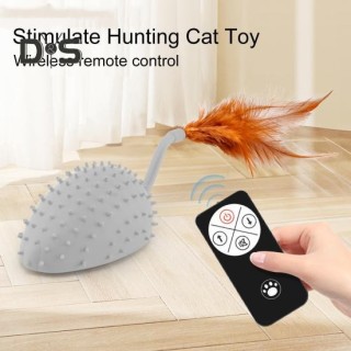 Ferngesteuertes Silikon-Mausspielzeug mit LED-Licht, elektrisch, interaktiv, Katzenspielzeug, stimulierte Jagd, kabellos, aut