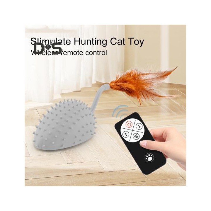 Ferngesteuertes Silikon-Mausspielzeug mit LED-Licht, elektrisch, interaktiv, Katzenspielzeug, stimulierte Jagd, kabellos, aut