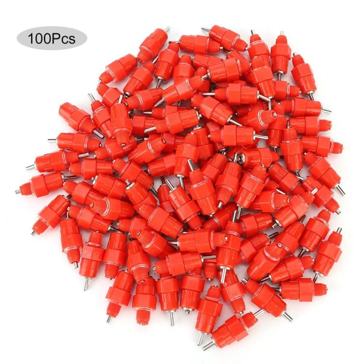 100PCS Automatische Huhn Wasser Nippel Trinker Feeder Geflügel Henne Ente Gans Trinken Maschine