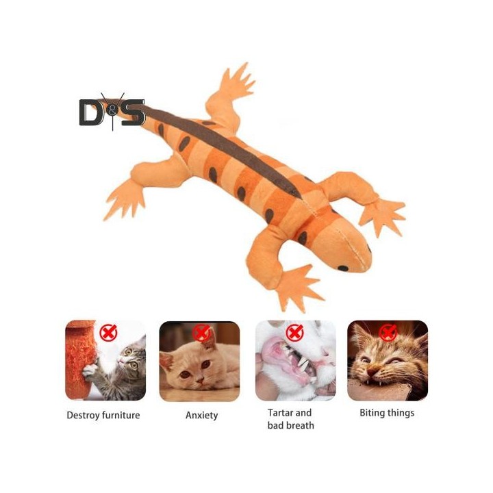 Quietsch-Kauspielzeug für Katzen aus Plüsch, Krokodilform, interaktives, ausgestopftes Haustierspielzeug mit Katzenminze, bis