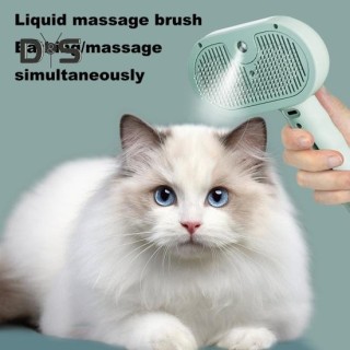 Dampfbürste für Katzen zum Haaren, wiederaufladbare 3-in-1-Dampfbürste für Haustiere, selbstreinigender Massagekamm, Entfernu