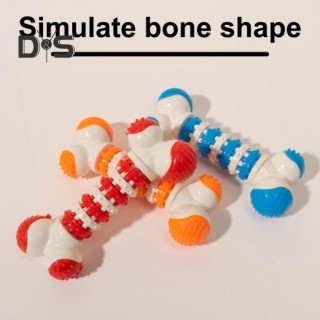 Unzerstörbares Kauspielzeug für Hunde, interaktives Welpenzahnknochenspielzeug, Zahnreinigung, Langeweilelinderung, Knochen-H