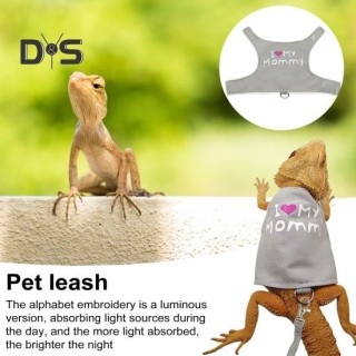 Leinen-Geschirr-Set für Eidechsen, Reptilien, verstellbar, Kleintier-Geschirr mit Zugseil für Bartagamen, Chamäleons, Spazier