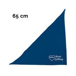 Schecker - Besticktes Halstuch, Unser Liebling mit Herz + Name [65cm - Blau]