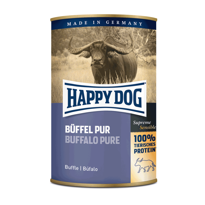 Happy Dog Büffel Pur 6x400g 5+1 gratis