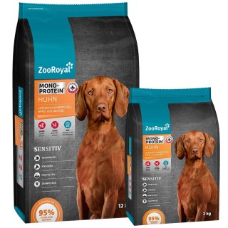 ZooRoyal Monoprotein Huhn Trockenfutter 12kg+2kg gratis