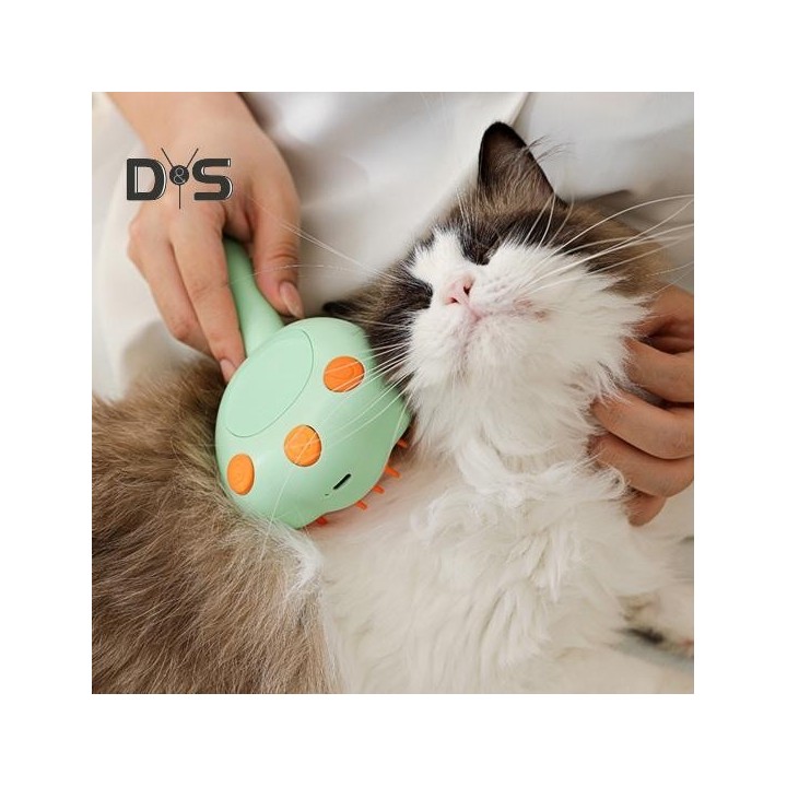 Katzen-Sprühbürste für Hauskatzen, selbstreinigender Haustierkamm, Massagebürste, Tierhaarentfernungswerkzeug für lang- und k