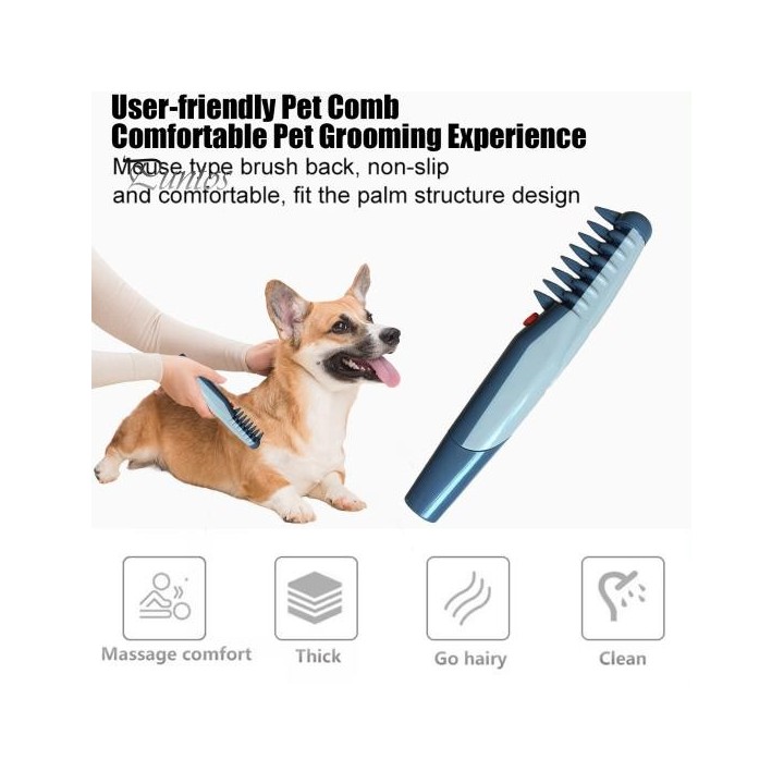 1/2 Stück Elektrischer Tierpflegekamm zum Entfernen von Tierhaarknoten und Verwicklungen, elektrische Rasierapparate, Hundeha