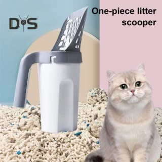 Katzenstreuschaufel mit 1/2/4 Nachfüll-Müllsackrolle, große Kapazität, Schlitz-Katzentoilette, tragbare Kotschaufel, Siebscha