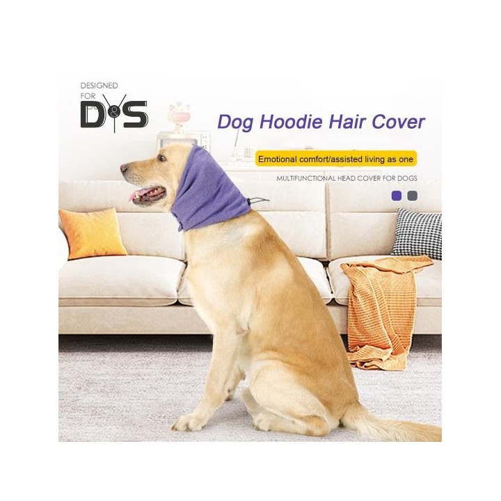 Beruhigender Kapuzenpullover für Hunde, Hämatom-Ohrpolster, Kopfbedeckung für Hunde, Ohrenschützer zur Linderung von Angstzus